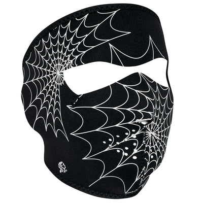 Zan® Full Mask Neoprene Spider Web Glow in the Dark