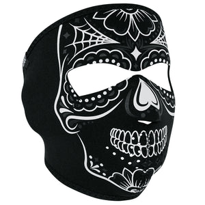 Full Face Mask Calavera: The ZANheadgear® Neoprene Face Mask features full coverage of the face and ears with stretchy, warm 
