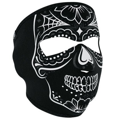 Full Face Mask Calavera: The ZANheadgear® Neoprene Face Mask features full coverage of the face and ears with stretchy, warm 