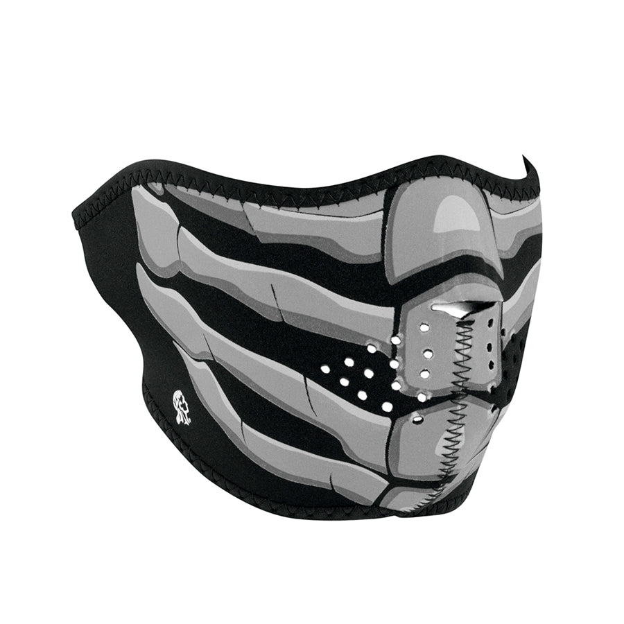 Half Mask G Bone Breath Black: The ZAN Headgear Neoprene Half Face Mask features full coverage of the nose, chin, and cheeks