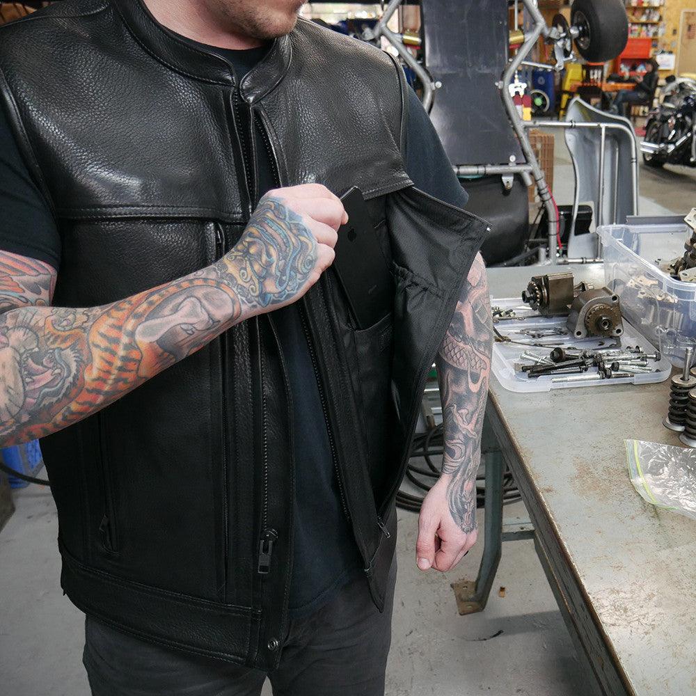 Eagle Leather Men's Rampage Vest - Black - Eagle Leather