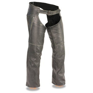 Men's Slash Pocket Chaps: Premium Distressed Cowhide 1