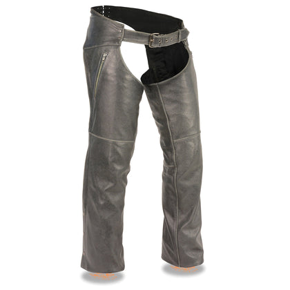 Men's Slash Pocket Chaps: Premium Distressed Cowhide 1