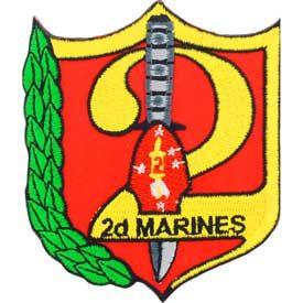 Eagle Emblems 3-3/8" Men's USMC 2nd Marine Regiment Patch - Multicolor - Eagle Leather