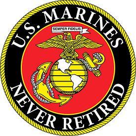 USMC Logo Never Retire