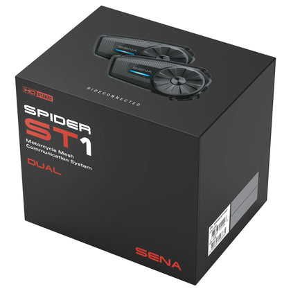 SENA Spider ST1 Dual: THE FUTURE IS COST-EFFECTIVE MESHMeet the SPIDER ST1, an affordable mesh-equipped headset with a glove-