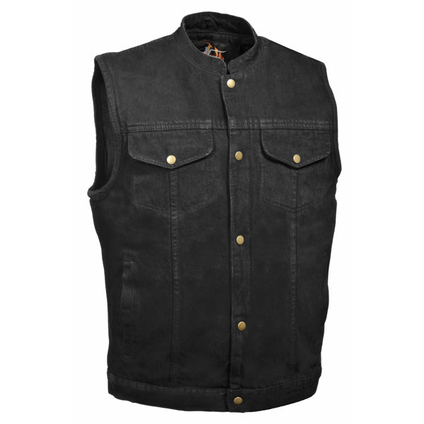 Men's Denim Club Vest With Snaps