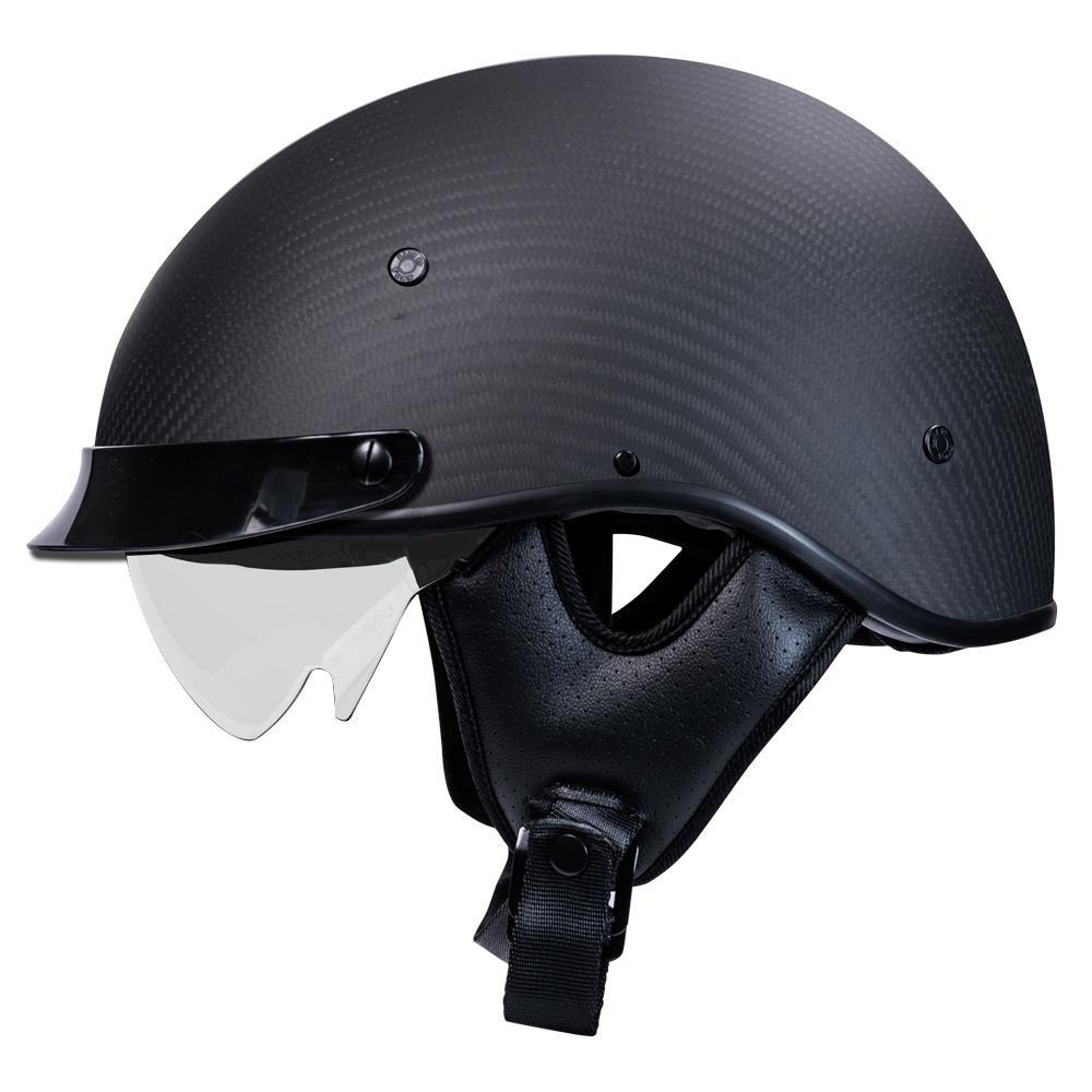 707 motorcycle helmet ILM Vintage Full Face Modular for Adults Men ATV UTV Snowmobile with 180 Reversible Chin Guard DOT Model-B707(Matte Black, XL) : Automotive face protection and open convenience 707 Cruise Half Helmet Carbon