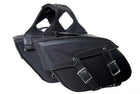 PVC 313 Studed Saddlebags: 2 Strap PVC Zip-off Bag