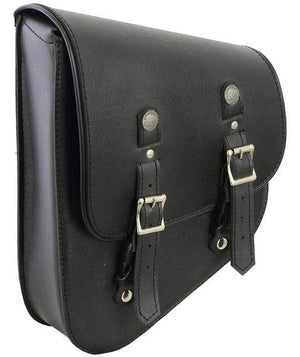 Premium Leather Swing Arm Bag: Left Side Premium Leather Swingarm Bag W/Buffalo Snaps