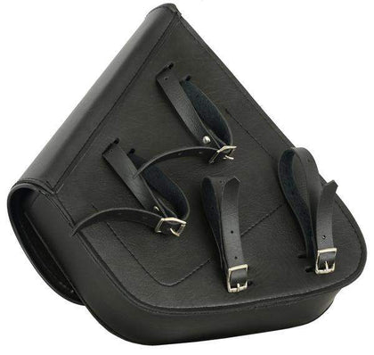 Premium Leather Swing Arm Bag: Left Side Premium Leather Swingarm Bag W/Buffalo Snaps